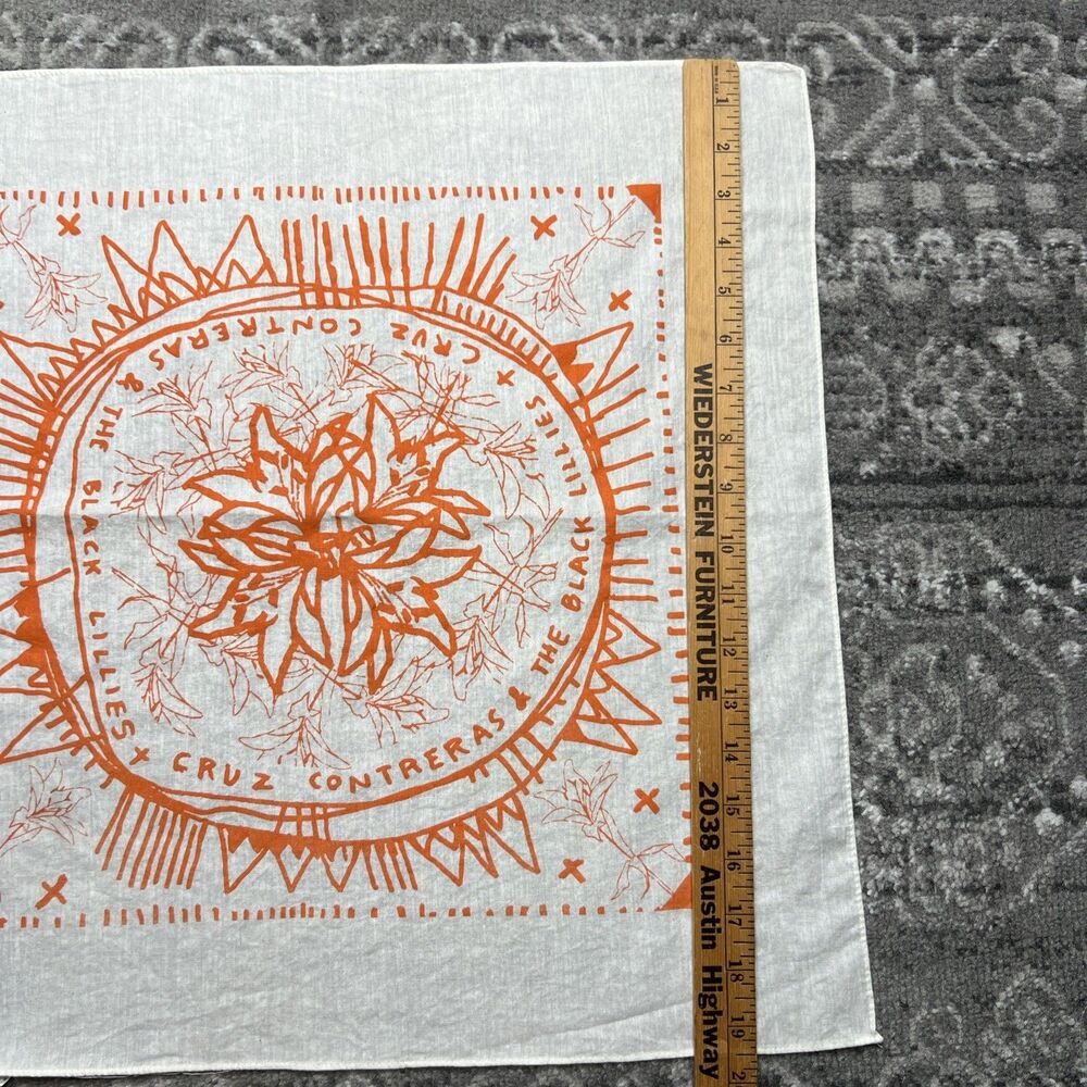 The Black  Lillies Cruz Contreras Concert Merch Bandana Square Scarf Band - Picture 4 of 5